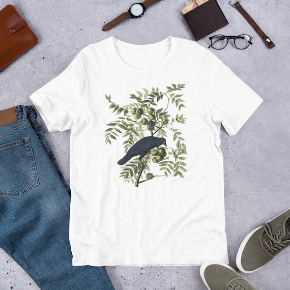 John J Audubon "American Crow" Short-Sleeve Unisex T-Shirt , Audubon Birds of America  Crow T-shirt