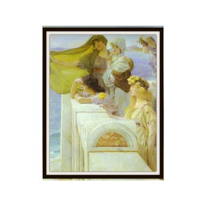 Lawrence Alma-Tadema &quot;At Aphrodite&#39;s Cradle&quot; Giclee Art Print, Fine Art Reproduction  Unframed,  11 x 14&quot;,  Unframed