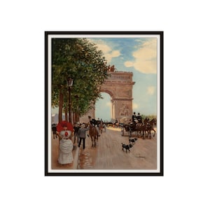 Jean Béraud &quot;Arc De Triomphe&quot; Fine Art Reproduction Giclee Art Prints  Unframed   8 x 10&quot; or 11 x 14&quot;  Art Prints, Wall Decor