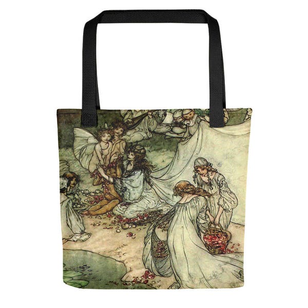Vintage Arthur Rackham Fairy Tale Illustration Tote bag