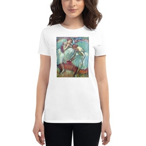 Edgar Degas Dancers in Green Women&#39;s short sleeve t-shirt, Degas Ballerinas Shirt, Ballerinas, Ballerina t shirt, Ballet Fan Gift