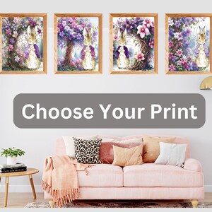 &quot;Gedruckte Original Beatrix Potter Peter Rabbit &quot;&quot;Purple Spring&quot;&quot; Kindergarten Art Giclée-Drucke, Babyzimmer 8 x 10&quot; Kundenspezifische Auswahl ungerahmt