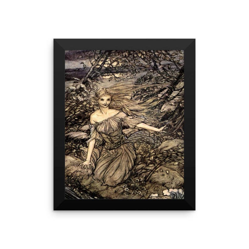 Arthur Rackham Vintage Art Print Reproduction Undine Framed poster image 1