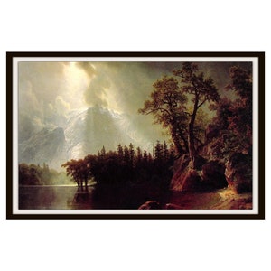 Albert Bierstadt  &quot;Among the Sierra Nevada Mountains&quot; Giclee Art Print, Fine Art Reproduction  Unframed, 11 x 17 or  12 x 18 &quot;,  Unframed