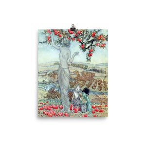 Arthur Rackham Song to Pomona Photo paper poster, Arthur Rackham Art Print Poster