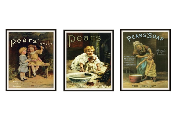 Set Of 3 Vintage Pear S Soap Advertisements Reproductions Etsy
