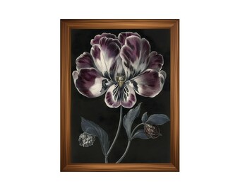 Printed Dark Academia Floral Art Print #1 | Moody Vintage Gothic, Antique Botanical Wall Art  |  Giclee Art Print, Poster or Canvas