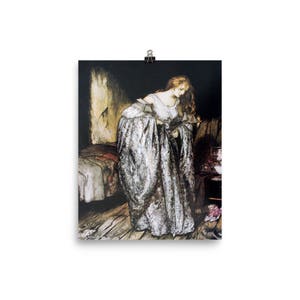 Arthur Rackham The True Sweetheart Photo paper poster, Arthur Rackham Art Print Poster