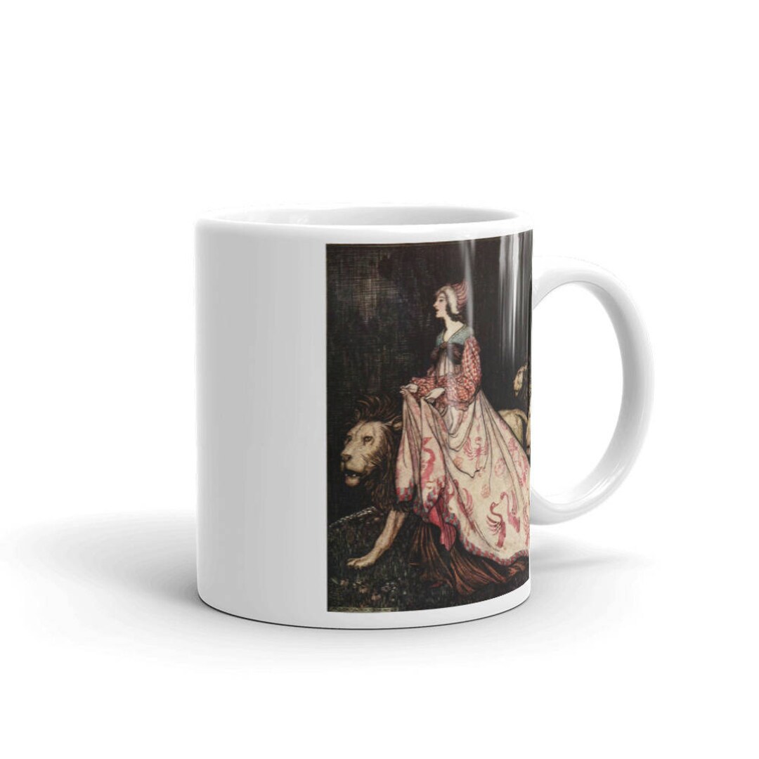 Arthur Rackham the Lady and the Lions Mug, Fairy Tale Mug, Fairy ...