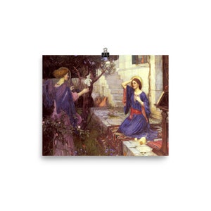 John William Waterhouse &quot;Annunciation&quot; Art Print Reproduction Poster