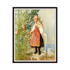 Carl Larsson "Swedish Christmas" Giclee Art Print, Fine Art Reproduction  Unframed, 8 x 10"  or 11 x 14",  Unframed