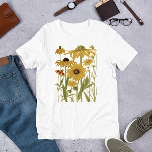 Wild Flowers and Daisies Short-Sleeve Unisex T-Shirt , Wild Flowers Botanical Daisies T-shirt