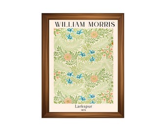 Printed William Morris Art Poster #9 – Vintage Arts and Crafts Botanical Wall Art Print –  Museum-Quality Victorian Pattern Fine Art Decor