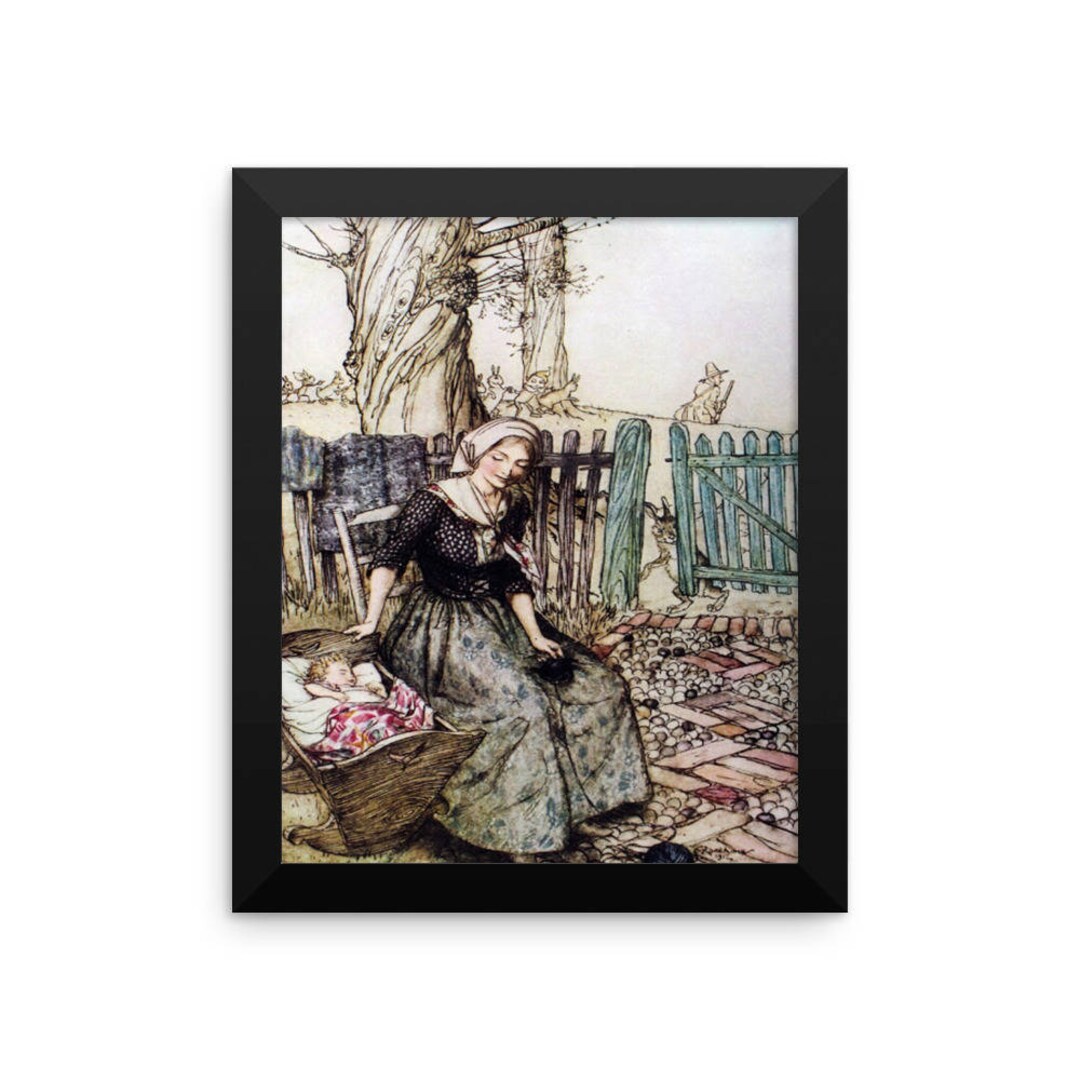 Arthur Rackham Bye Baby Bunting Framed Poster, Mother's Day Gift Framed ...