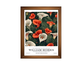 Printed William Morris Art Poster #5 – Vintage Arts and Crafts Botanical Wall Art Print –  Museum-Quality Victorian Pattern Fine Art Decor