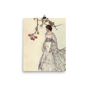 Arthur Rackham Fairies Photo paper poster, Arthur Rackham Art Print Poster