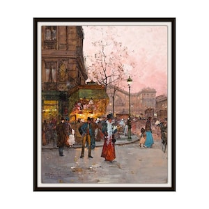 Eugène Galien-Laloue &quot;La Gare de l&#39;Est&quot; Fine Art Reproduction Giclee Art Prints  Unframed   8 x 10&quot; or 11 x 14&quot;  Art Prints, Wall Decor
