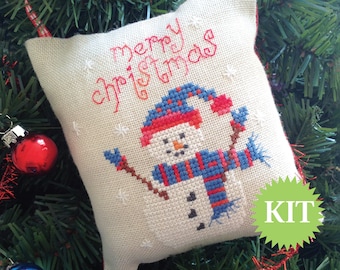 KIT Christmas Snowman Cross Stitch