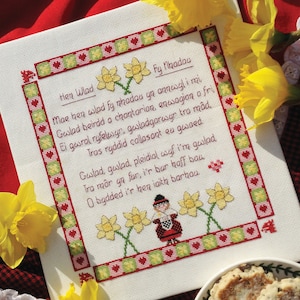 Himno Nacional de Gales (Anthem Genedlaethol Cymru) Gráfico de punto de cruz - Formato digital Patrón PDF