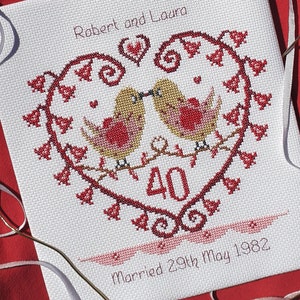 Ruby Bells - Aanpasbare Cross Stitch Chart - Digitaal formaat PDF-patroon