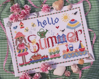 Hello Summer - Cross Stitch Digital Format PDF pattern