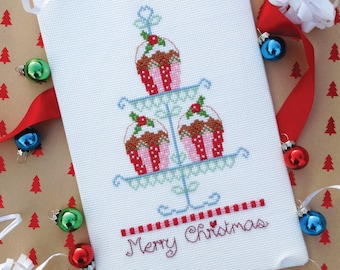 Christmas Cupcakes Cross Stitch Chart - Digital Format PDF Pattern