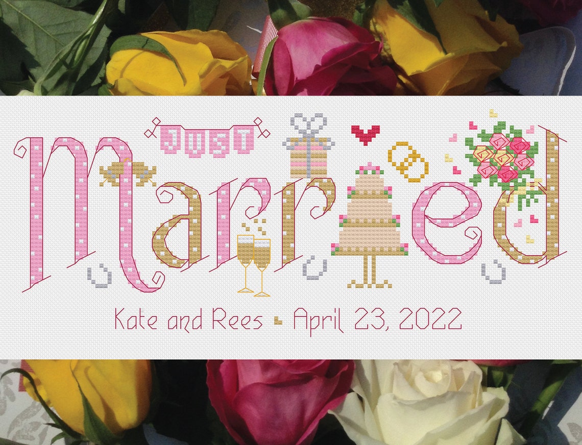 Just Married Wedding Digital Downloadable PDF Pattern - Etsy UK