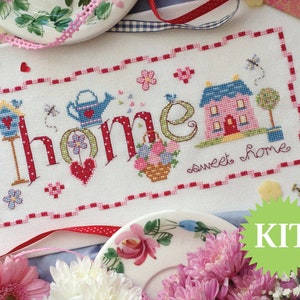 Home Cross Stitch Printed PATTERN or KIT