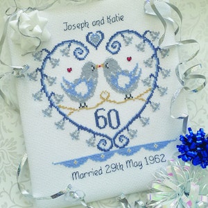Clochettes en diamant - MOTIF ou KIT de point de croix personnalisable