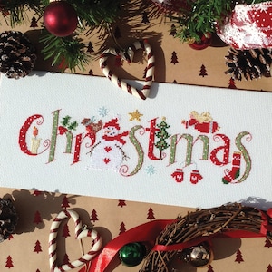 Kerstkruissteekkaart - pdf-patroon in digitaal formaat