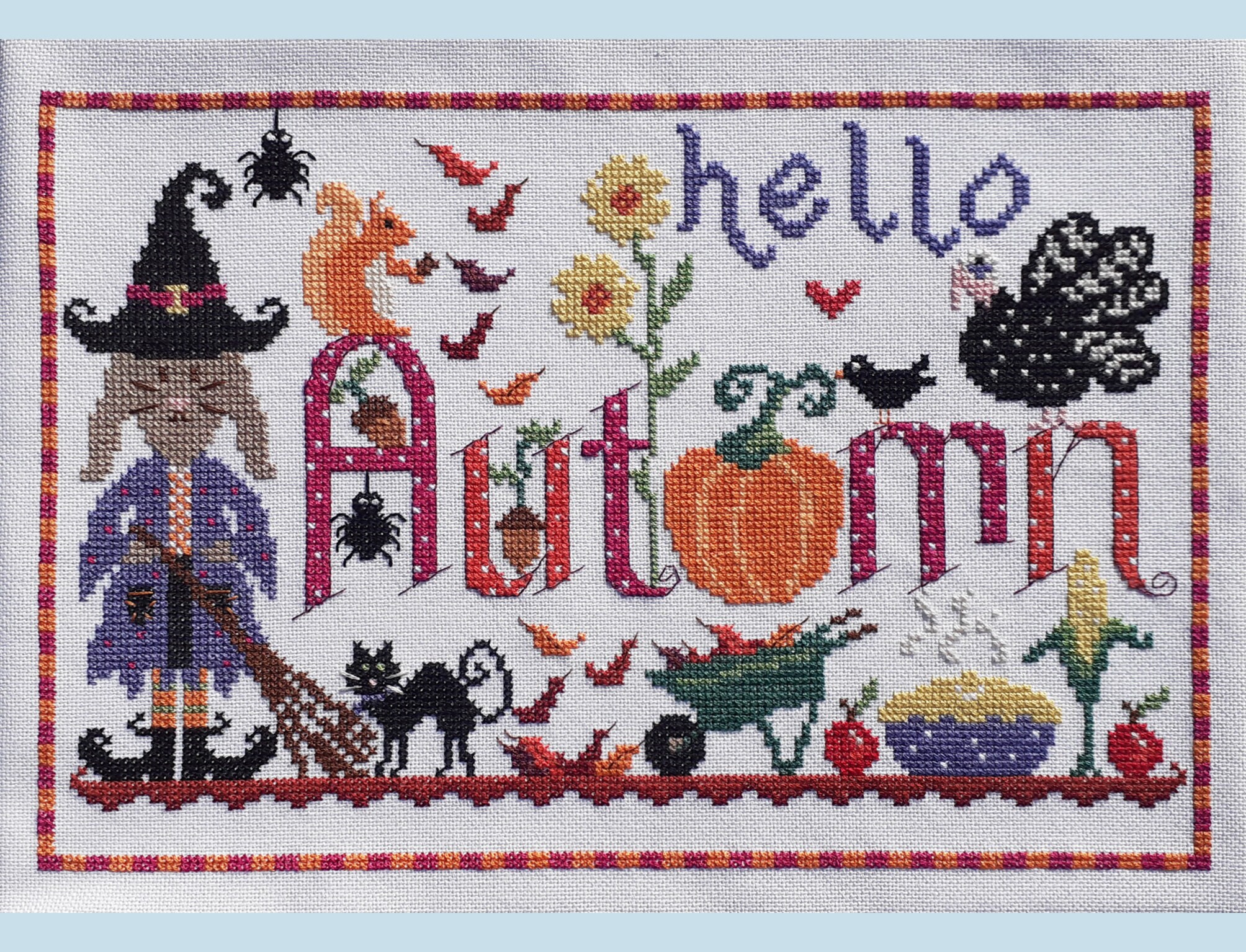 Hello Autumn Cross Stitch - Digital Format PDF Pattern - Etsy