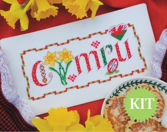 Cymru (País de Gales) Padrão ou kit de ponto cruz impresso