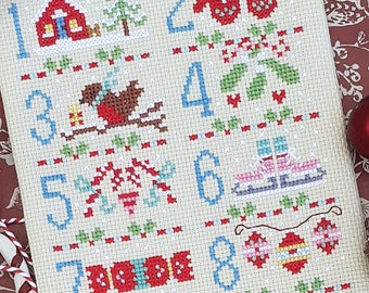 Countdown to Christmas Advent CHART or KIT Cross Stitch