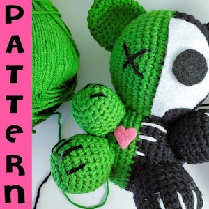 Crochet Pattern: Zombie Bear Amigurumi - Skeleton Plush (PDF Download)
