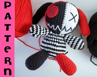 Amigurumi Evil Jester Crochet Pattern – Creepy Clown Plush (PDF Download)