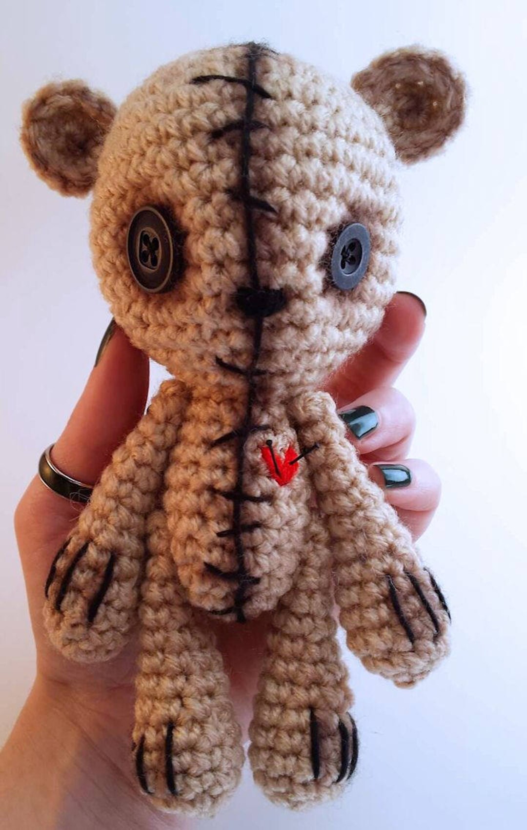 Voodoo Doll Cute Teddy Bear Crochet Amigurumi Plush Animals