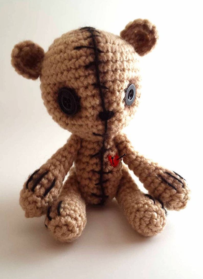 Voodoo Doll Cute Teddy Bear Crochet Amigurumi Plush - Etsy