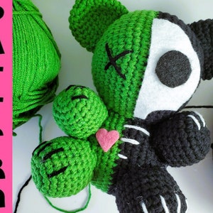 Crochet Pattern - Plush Bear Zombie Amigurumi - Skeleton Bear - Stuffed Animal - DIY Plush Pattern - Crochet Pattern - Digital Download PDF