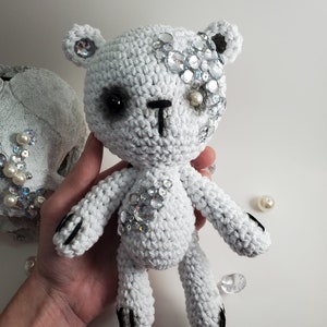 Cute Teddy Bear - Gemstone Glam Doll - Plush Animals - Crochet Amigurumi - Stuffed Toy