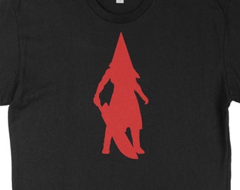 Camiseta de Silent Hill, Camiseta con silueta de cabeza piramidal, PT silent hills, silent hill 2, Pyramid Head, juego de terror, videojuegos
