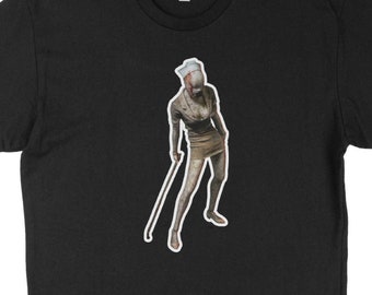 Camiseta de Silent Hill, Camiseta de enfermera con cabeza de burbuja, PT silent hills, silent hill 2, Pyramid Head, juego de terror, videojuegos