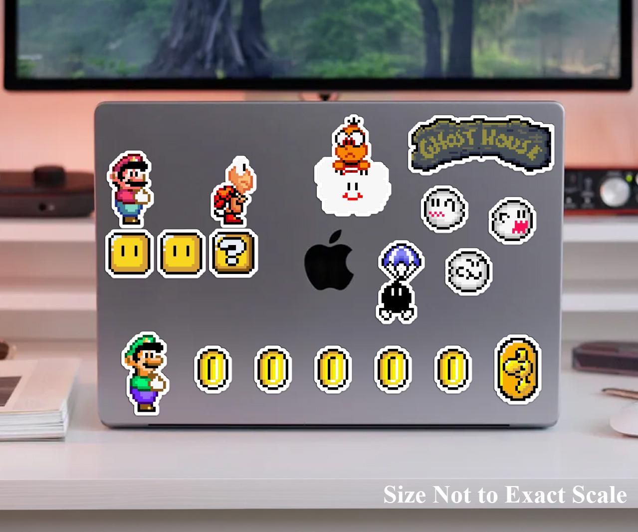 Mario Bros. Red Toadstool Waterproof Sticker Packs Super Mario