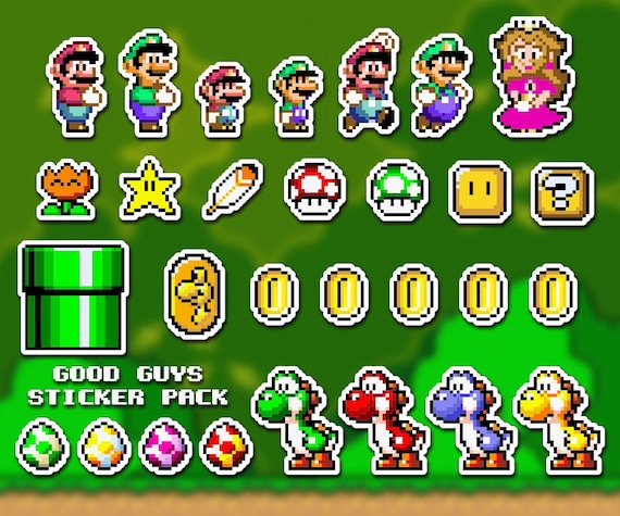 Mario Bros. Red Toadstool Waterproof Sticker Packs Super Mario