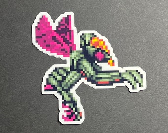 Calcomanías Super Metroid Kihunter, pegatinas de videojuegos, casco samus aran, morph ball, pegatinas metroid, jefe metroid, villano metroid
