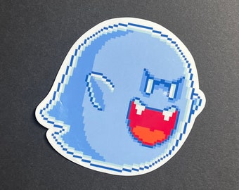 Mario Bros. Boo Ghost Waterproof Sticker Super Mario Brothers decals video games vintage gaming