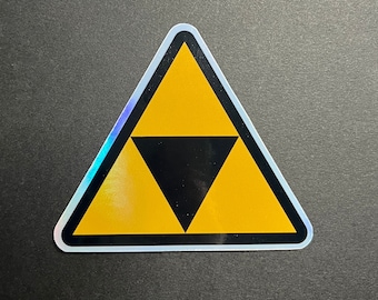Pegatina a todo color de la Trifuerza, Leyenda de Zelda, videojuegos, juego vintage, cresta Hylian