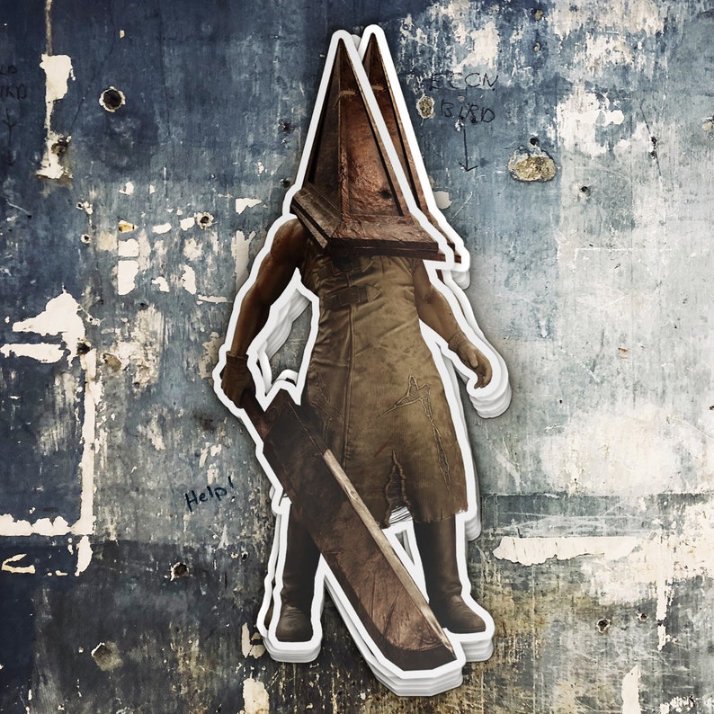 Puede incluir: Una figura marr&oacute;n y negra que lleva un sombrero puntiagudo triangular con un cuchillo grande. La figura est&aacute; de pie sobre un fondo gris texturizado.