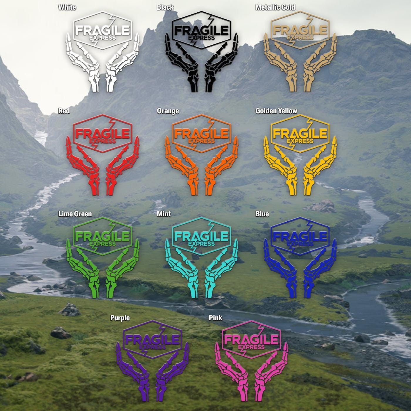 Death Stranding Vinyl Decal Set – Fragile Express & Bridges Logos