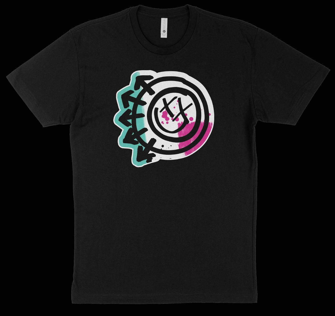 Maglietta Ufficiale Blink 182 – Logo Bones E Smile Rock, Nuova Nera Unisex - Foto 3