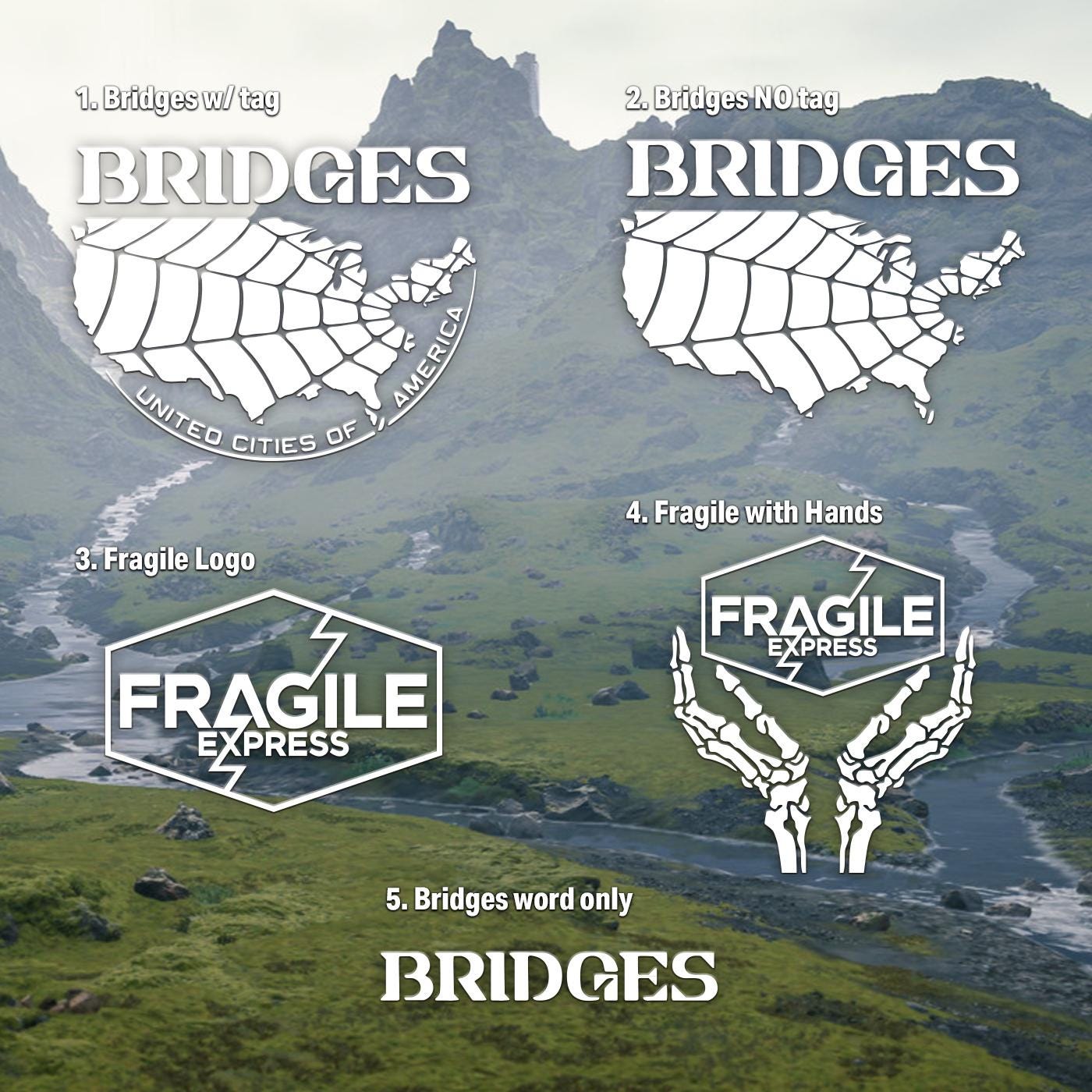 Death Stranding Vinyl Decal Set – Fragile Express & Bridges Logos